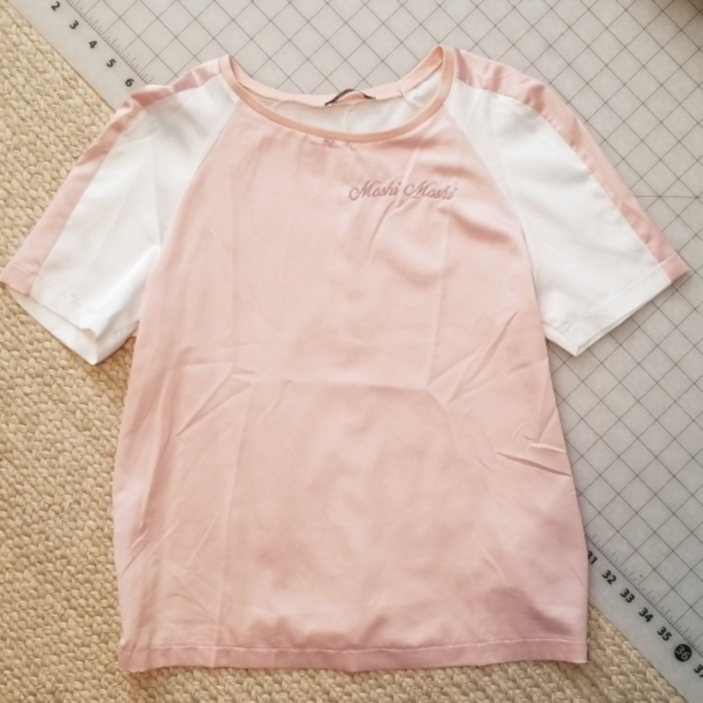 Zara satin t shirt